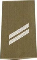 Rangschlaufen Obergefreiter oliv/weiß mit Klett