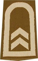 Rangschlaufen Oberfeldwebel oliv/weiß mit Klett