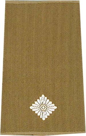 Rangschlaufen Leutnant oliv/weiß