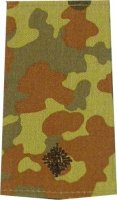 Rangschlaufen Leutnant  flecktarn/schwarz