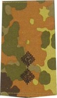 Rangschlaufen Oberleutnant  flecktarn/schwarz mit Klett