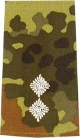 Rangschlaufen Oberleutnant  flecktarn/weiß mit Klett
