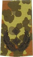 Rangschlaufen Oberstleutnant  flecktarn/schwarz mit Klett
