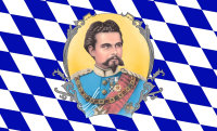 Fahne BAYERN König Ludwig (02)