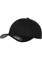 Cap flexfit, Wooly Combed, schwarz