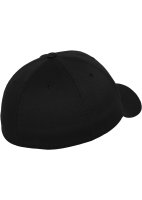 Cap flexfit, Wooly Combed, schwarz