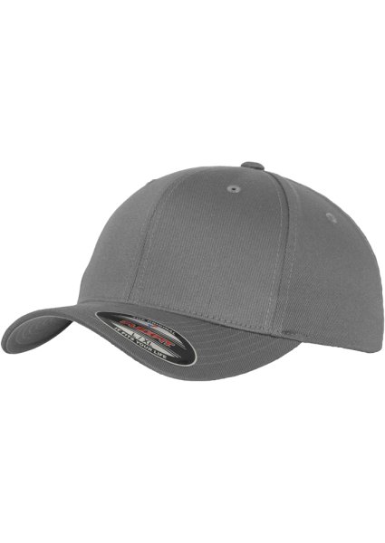 Cap flexfit, Wooly Combed, grau