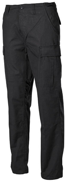 US combat trousers BDU, RipStop - black