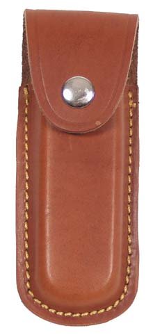 knife case, leather, brown, 13cm