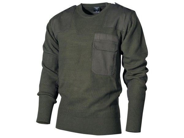 BW Bundeswehr Pullover mit Brusttasche, oliv