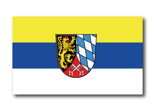 Die Oberpfalz-Fahne: 90 x 150 cm mit dem Wappen der Oberpfalz