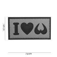 3D Patch I love Boobies