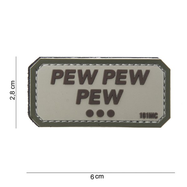 3D Patch Pew Pew Pew... - beige