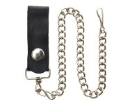 Purse chain with leather loop