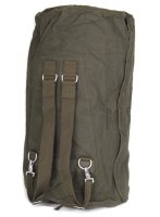 German Armed Forces duffel bag with zipper, used, olive