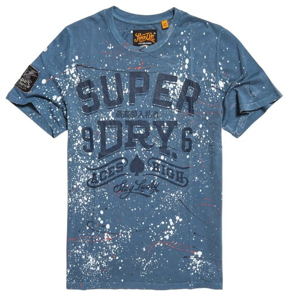 SUPERDRY. MOTOR CITY T-Shirt, blau
