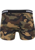 URBAN CLASSICS Boxershort - woodland + darkcamo,  2er Pack