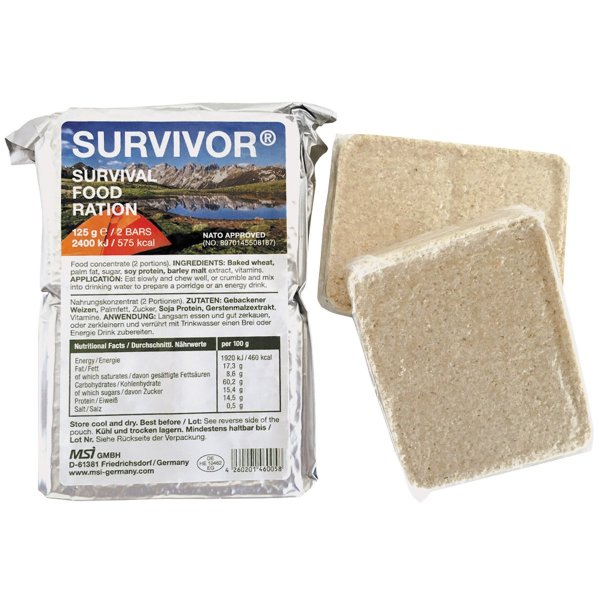 Notverpflegung SURVIVOR, 2 Riegel