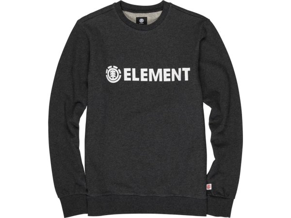 ELEMENT BLAZIN FT CREW Rundhalspullover, charcoal grau