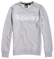 SUPERDRY. Sweater CORE LOGO FAUX SUEDE CREW
