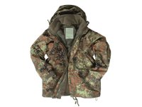 Nässeschutzjacke m. Fleece, flecktarn