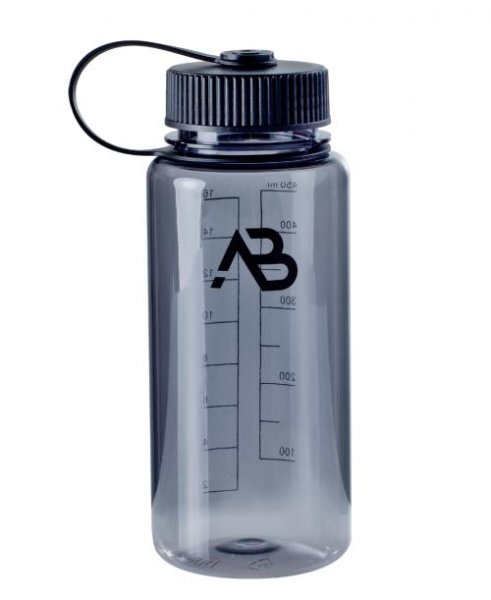 Trinkflasche Weithals 0,5 Liter, transparent-grau