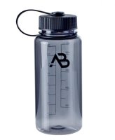Drinking bottle wide neck 0,5 litre, transparent-grey