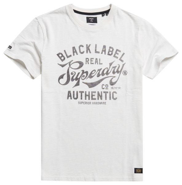 SUPERDRY. T_SHIRT BLACK OUT, weiß