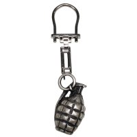 Key ring hand grenade, silver