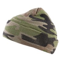 Knitted cap woodland-camo