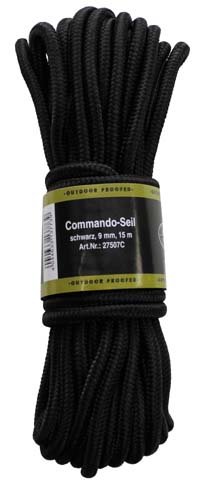 Commando-Seil, schwarz - 15 m / Ø 5mm