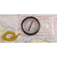 Karten-Kompass, transparent, Kunststoffgeh&auml;use