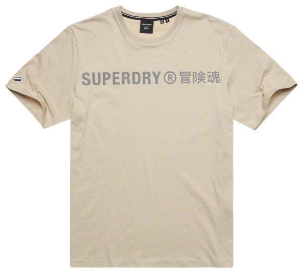 SUPERDRY. CL Linear Loose, T-Shirt, beige