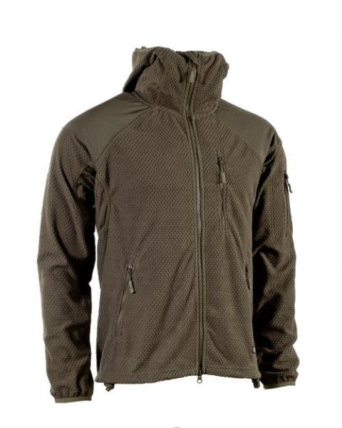 Fleece-Hoodie Jacke DELTA, oliv