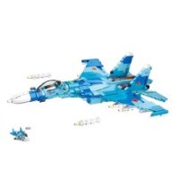 Sluban blue jet fighter M38-B0985