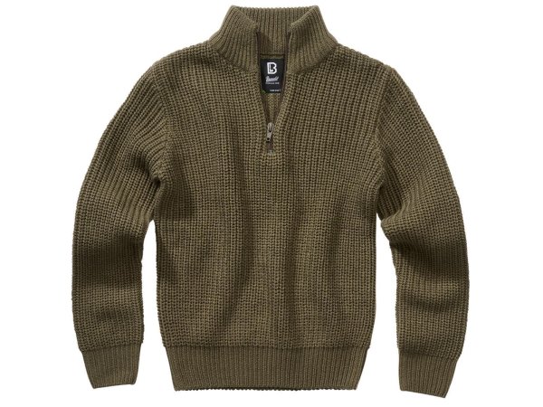 BRANDIT. Kinder Strickpullover/Troyer, oliv