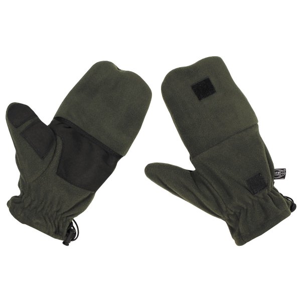 Fleece-Faust-Fingerhandschuhe, oliv