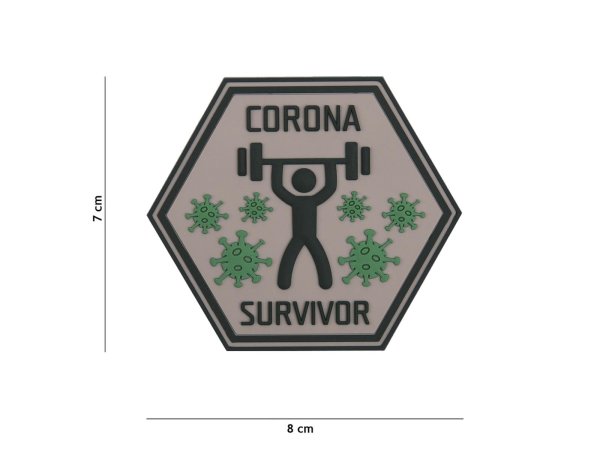 3D Klettpatch Corona-Survivor