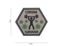 3D Klettpatch Corona-Survivor