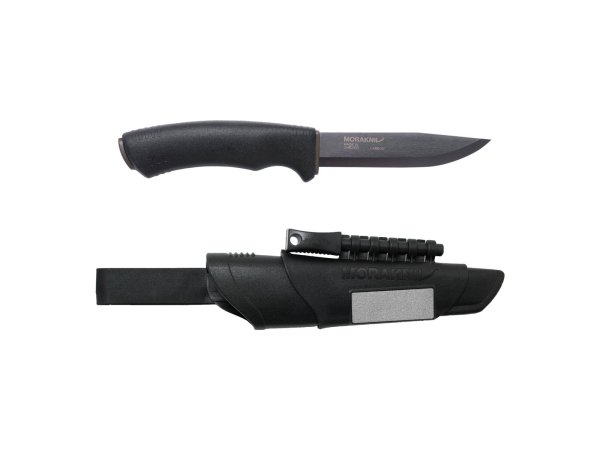 Outdoormesser Bushcraft Survival, schwarz