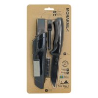 Outdoormesser Bushcraft Survival, schwarz