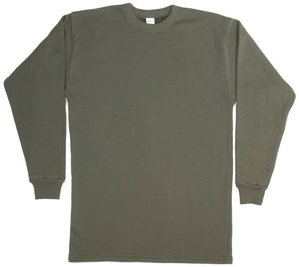 German Armed Forces undershirt, long-sleeved, lined - olive