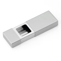Reise-Aschenbecher eckig silber