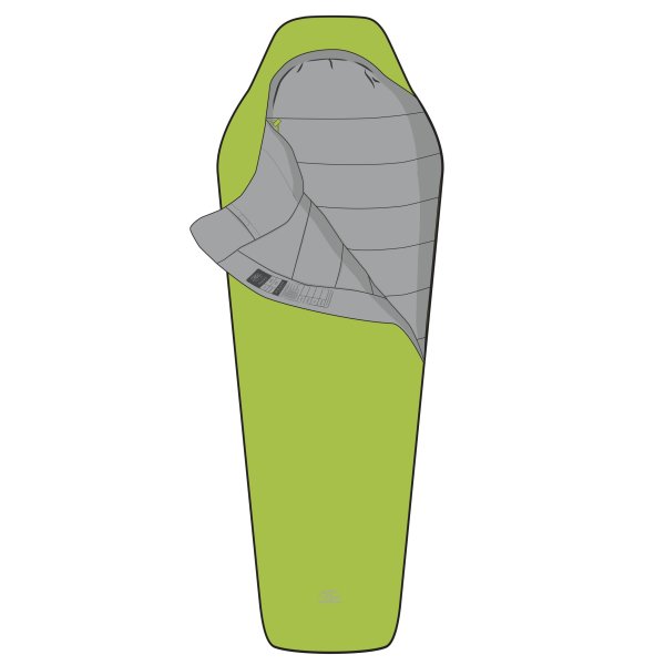 Mumien-Schlafsack  ZETA 50, limettengrün