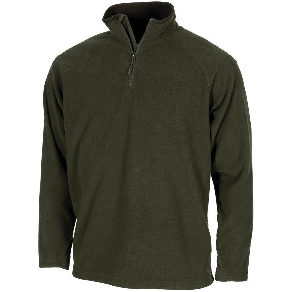 Troyer - Microfleece, langarm, oliv