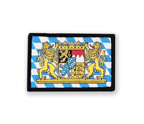 Patch: Bayern, gewebt mit Klett - 4 x 6 cm