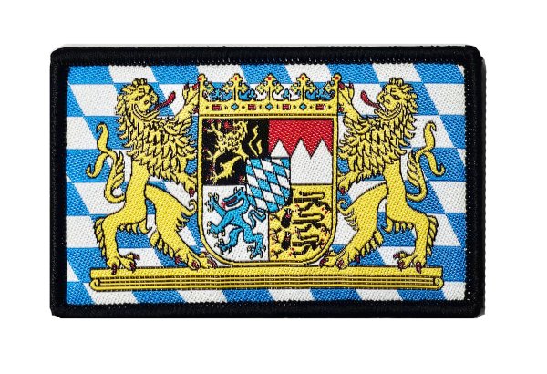 Patch: Bayern, gewebt mit Klett - 8 x 5 cm