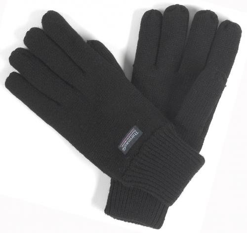 Strick-Fingerhandschuhe, schwarz