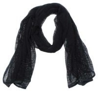 Net scarf, 190x90 cm - black