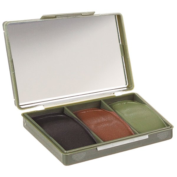 British camouflage make-up set - 3 colours with mirror
